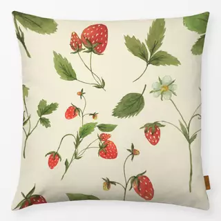 Kissen Wilde Erdbeeren Vanillegelb