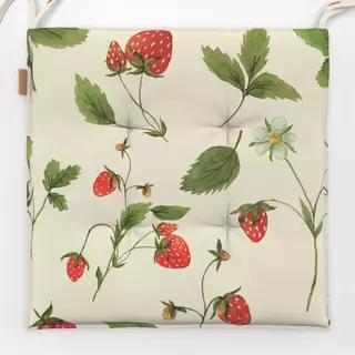 Sitzkissen Wilde Erdbeeren Vanillegelb