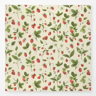 Tischdecke Wilde Erdbeeren Vanillegelb