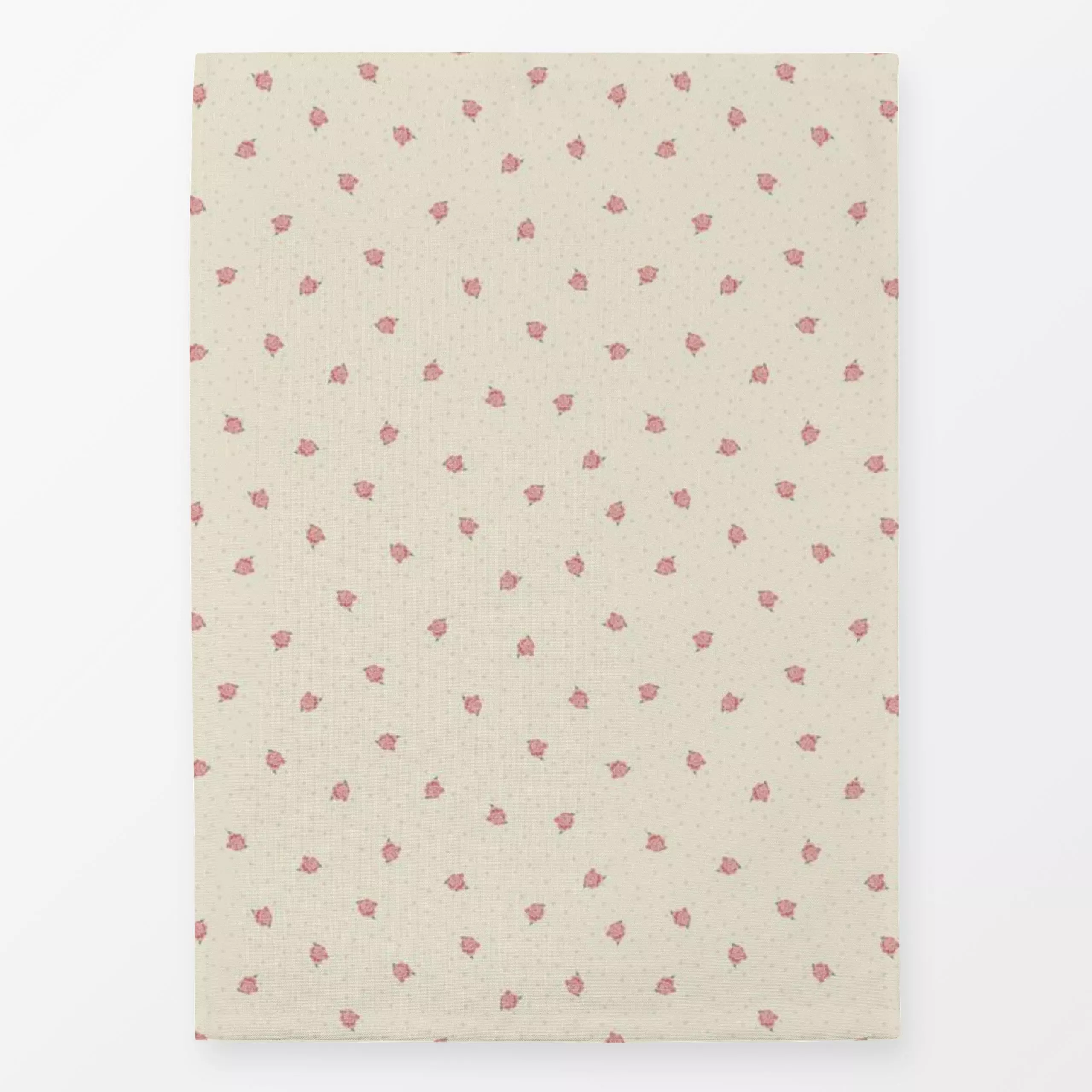 Geschirrtücher Ditsy Röschen Creme - Blumen & Florales, Symbole & Muster - von „DEINKI"; Rosen, Blüten, ditsy, romantisch, c...