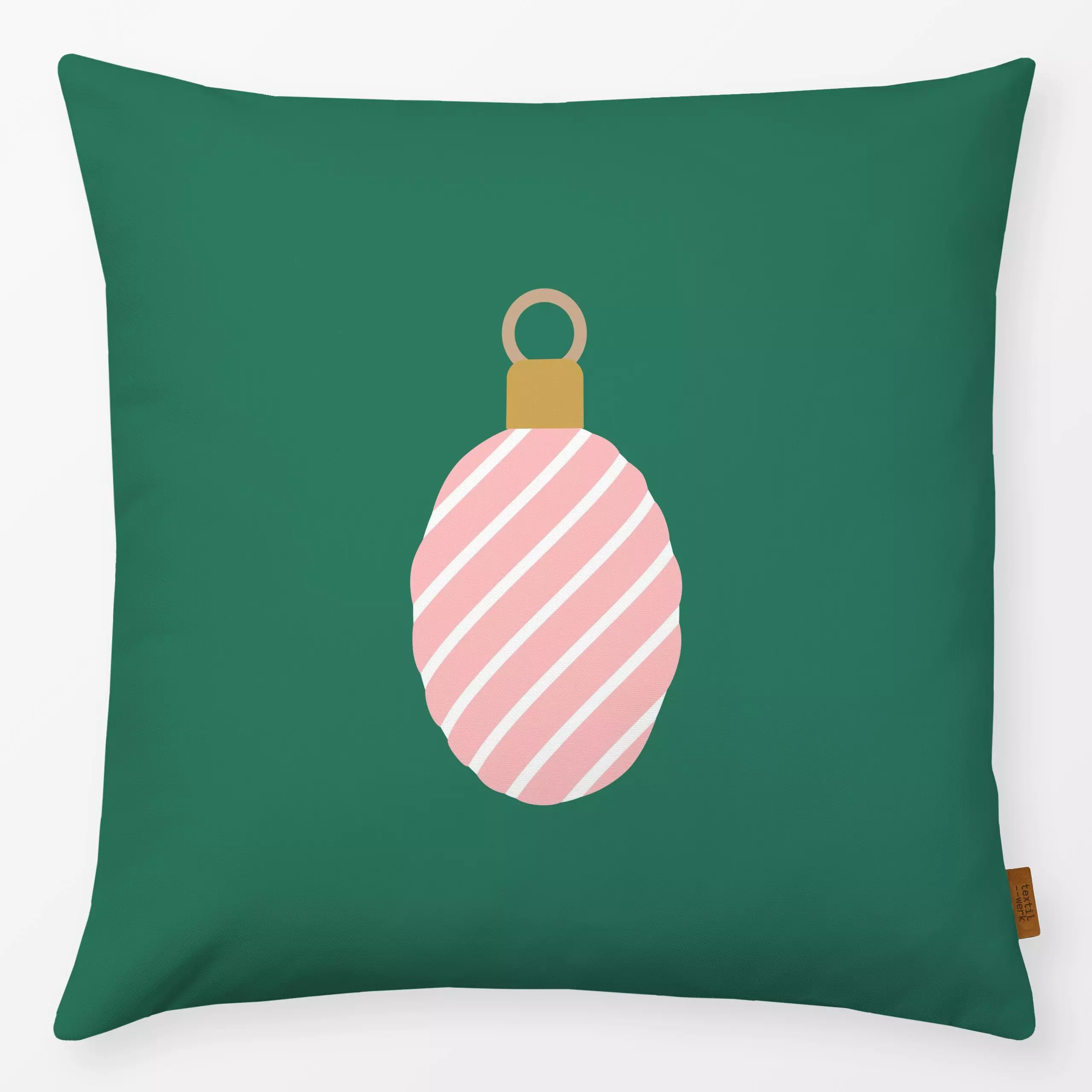 Kissen Kugel Rosa - Weihnachten, Anlässe - von „Jana Moßmann"; Weihnachtsbaum, Geschenk, Weihnachtsdeko, kugel, Christbaumku...