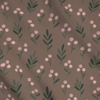 Meterware Winterbeeren braun