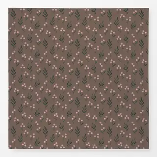 Tischdecke Winterbeeren braun