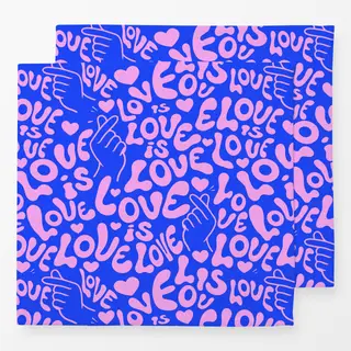 Servietten Love is Love (blau)