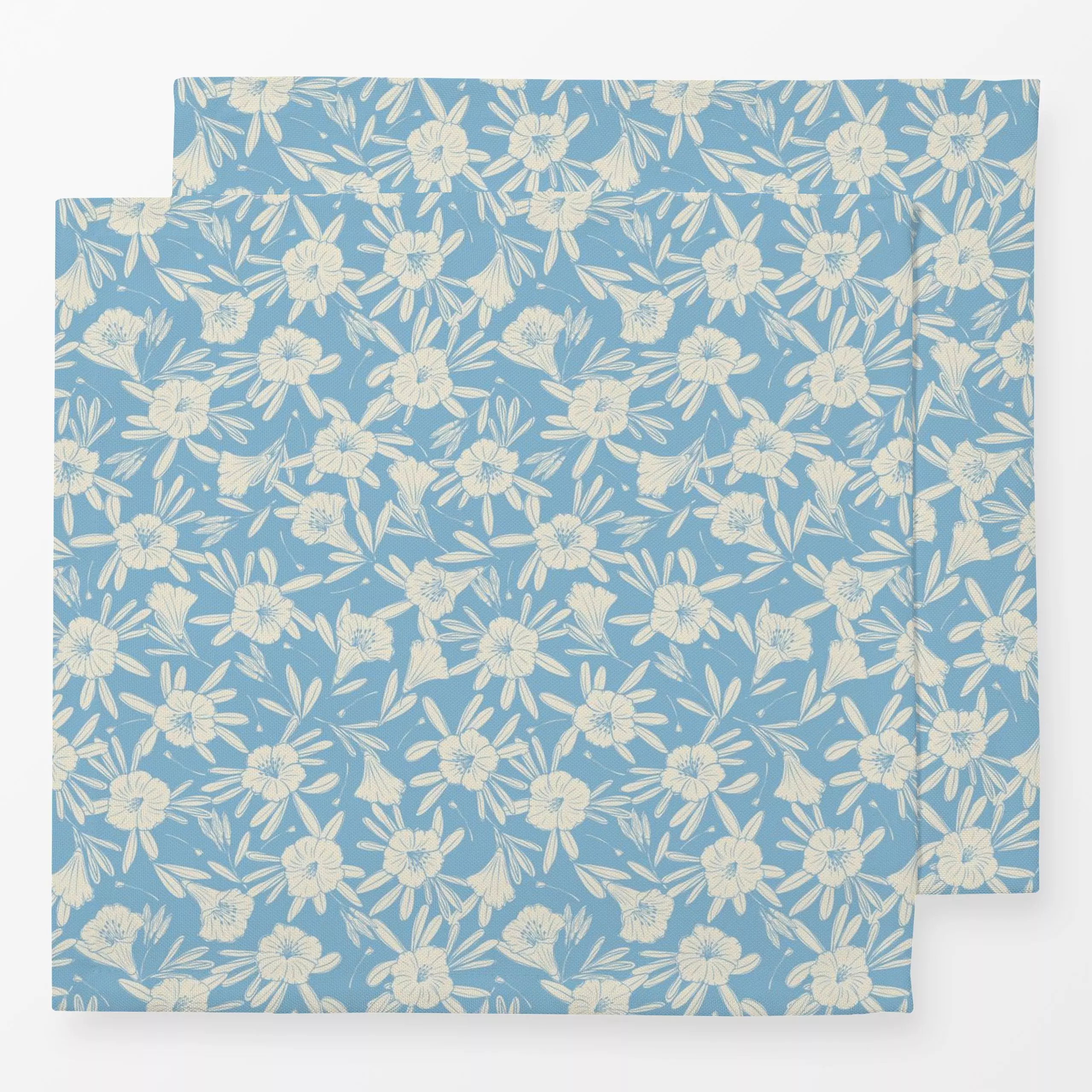 Servietten Glockenblume hellblau - Blumen & Florales, Symbole & Muster, Pflanzen & Botanik - von „DEINKI Studio"; Blumen, Bl...