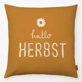 Kissen Hallo Herbst Ocker