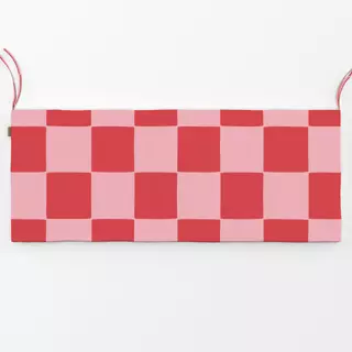 Bankauflage Kariert Red Pink