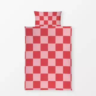 Bettwäsche Kariert Red Pink