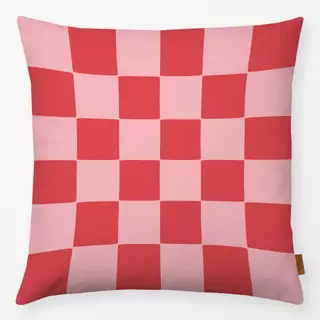 Kissen Kariert Red Pink