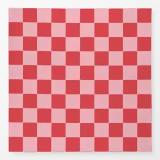 Tischdecke Kariert Red Pink