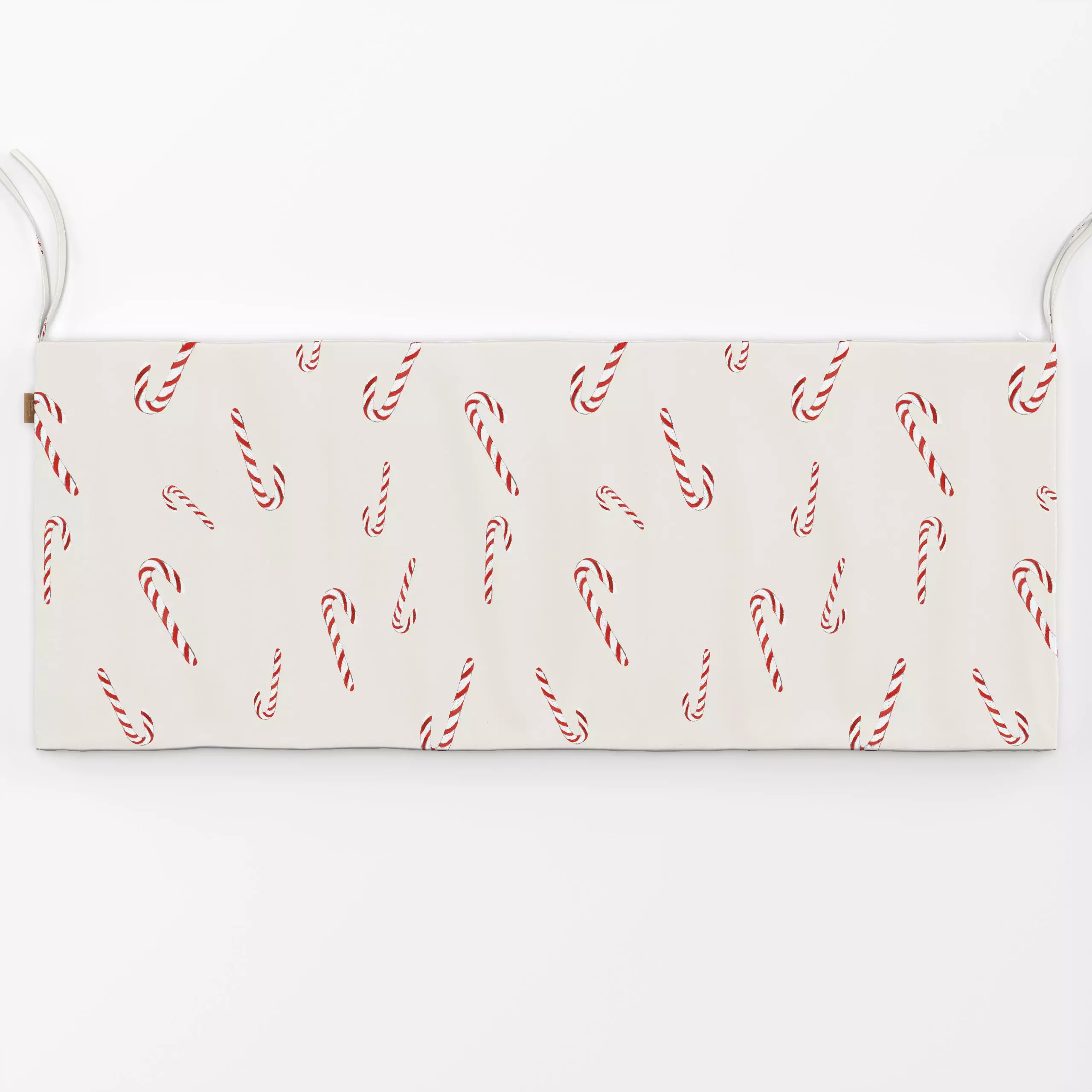 Bankauflage Zuckerstangen beige - Weihnachten - von „Miriam Dück"; Weihnachten, Zuckerstange, candy, minimalistisch, festlic...