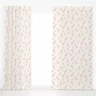 Dekovorhang Zuckerstangen beige