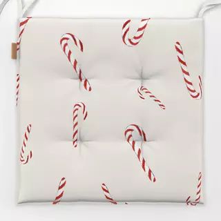 Sitzkissen Zuckerstangen beige