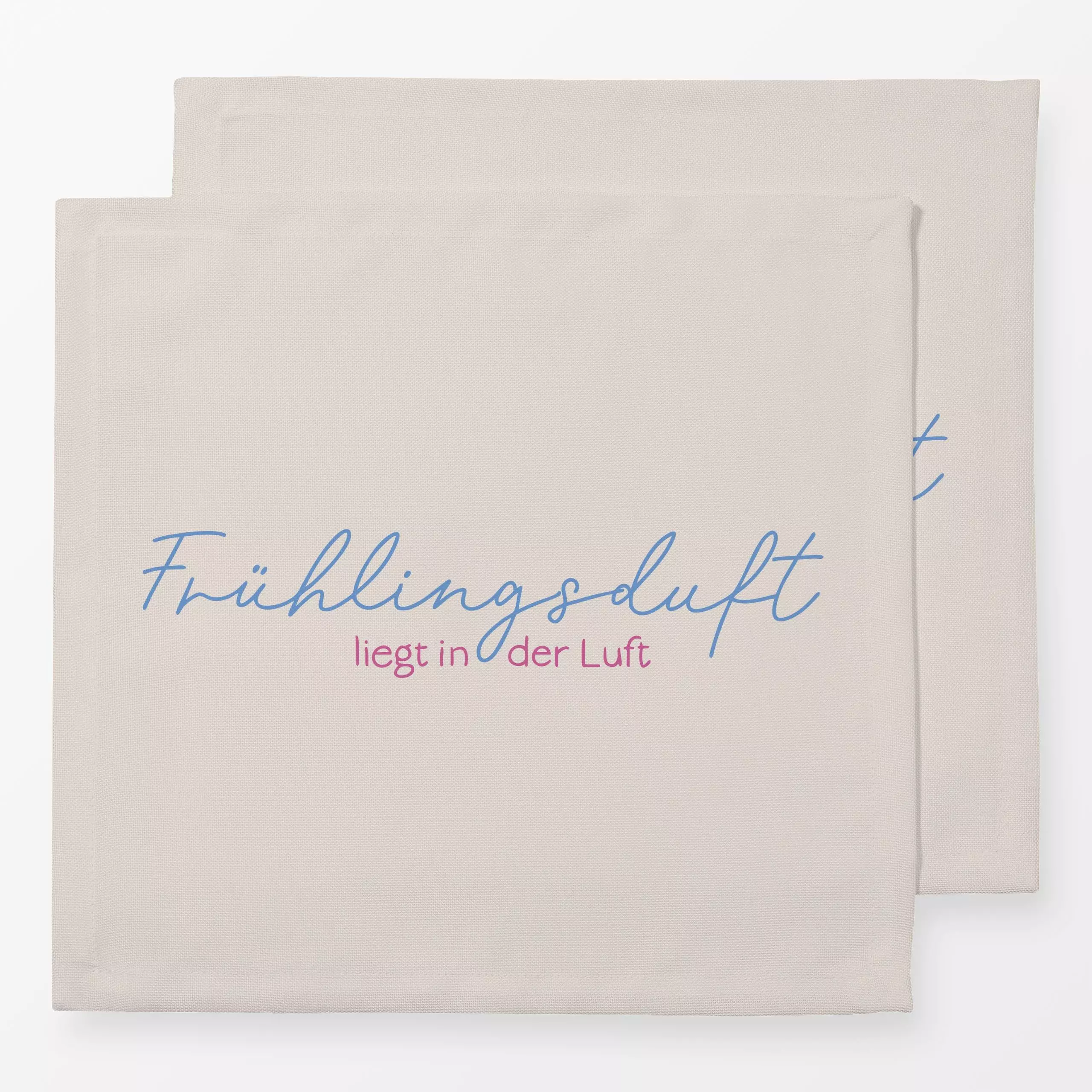 Servietten Frühlingsduft - Frühling, Sprüche & Schriftzüge, Ostern - von „Carolin Vonhoff"; Zitate und Slogans, beige, Oster...