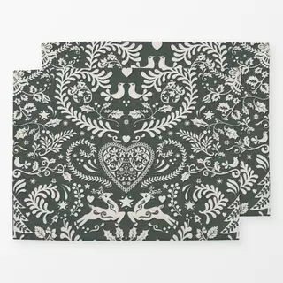 Tischset Folk Christmas Rentieren II