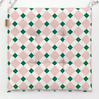 Sitzkissen Christmas Plaid rosa & green