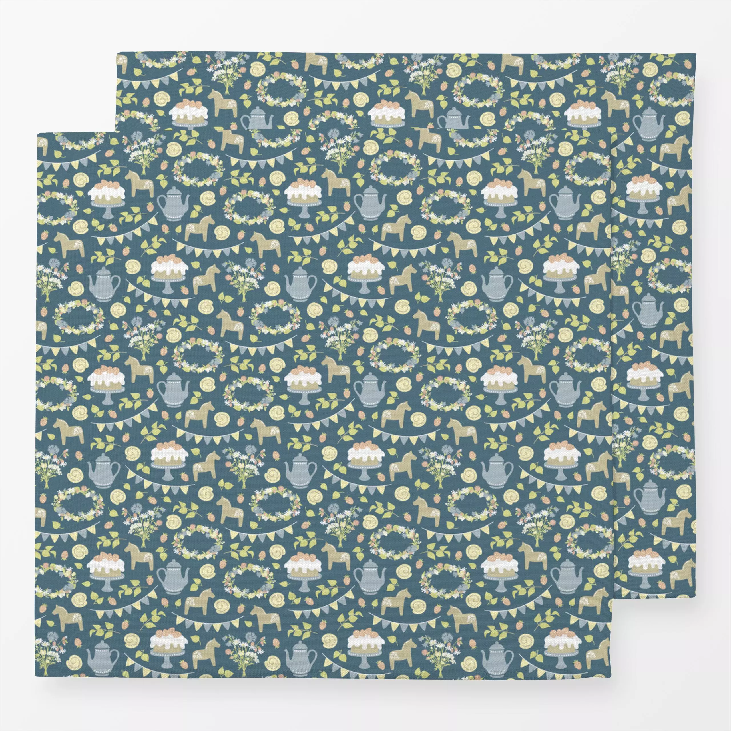 Servietten Midsommarparty - Blumen & Florales, Sommer - von „Linava"