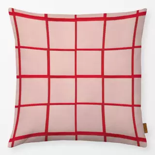 Kissen Check red and rose