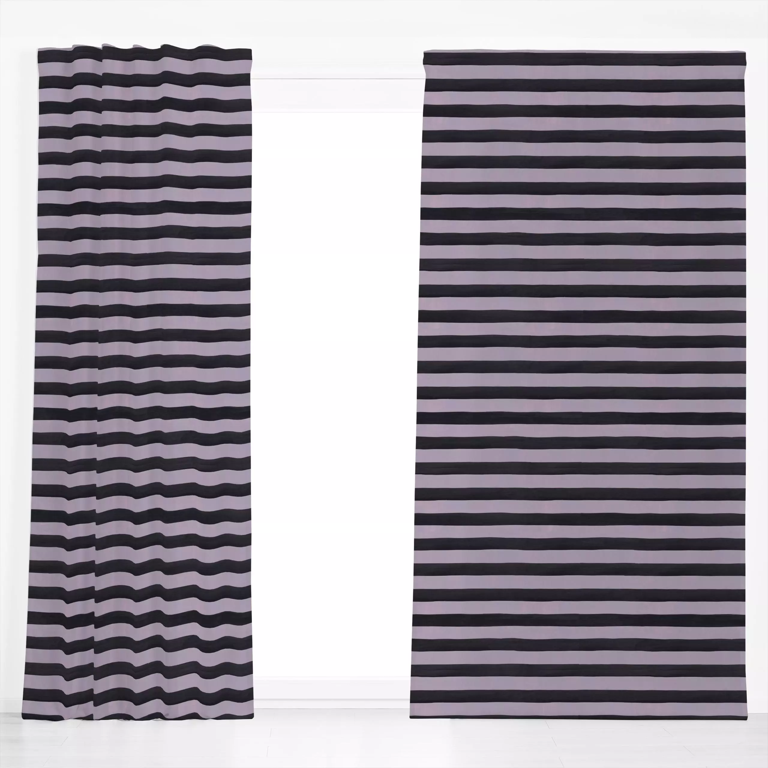 Dekovorhang Stripes Lavender Bold - Symbole & Muster - von „Iris Knabenschuh Textildesign"; Muster, linie, Streifen, Lavende...