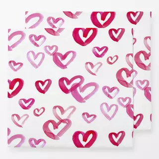 Servietten Watercolor Hearts