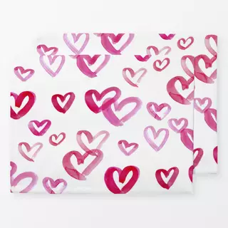 Tischset Watercolor Hearts