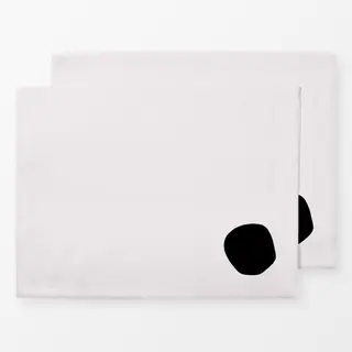 Tischset organischer Kreis Schwarz