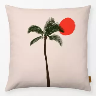 Kissen Palme und Sonne Rosa