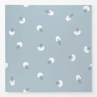 Tischdecke Muster pilz punkte - blau