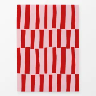 Geschirrtücher Rote Streifen auf Blush Rosé