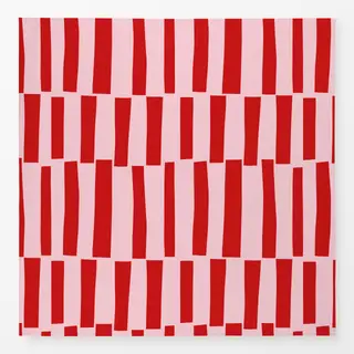 Tischdecke Rote Streifen auf Blush Rosé