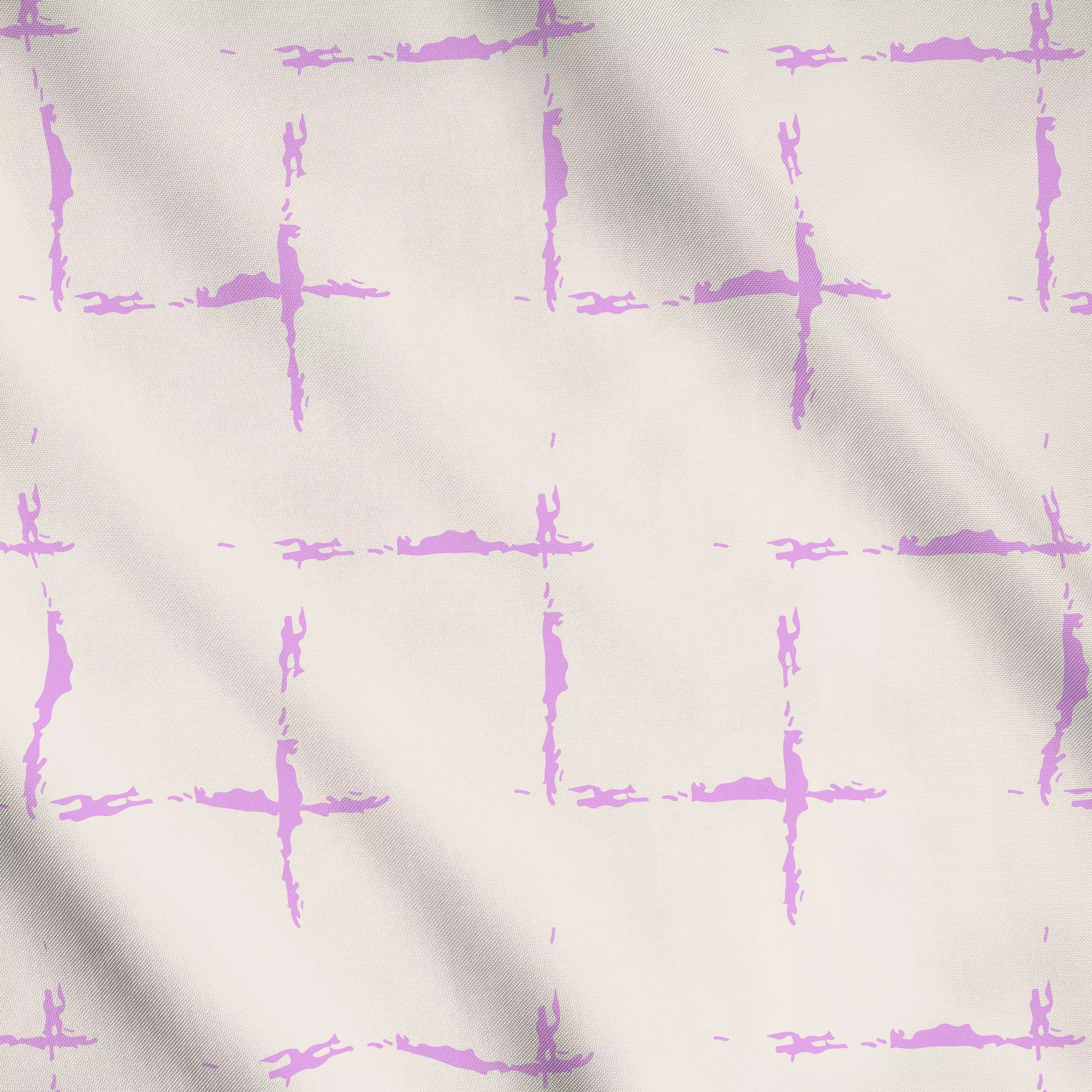 Meterware Table Karo Lila - Symbole & Muster - von „Patries Elisabeth"; Muster, Textur, minimal, Linien, abstrakt, Geometris...