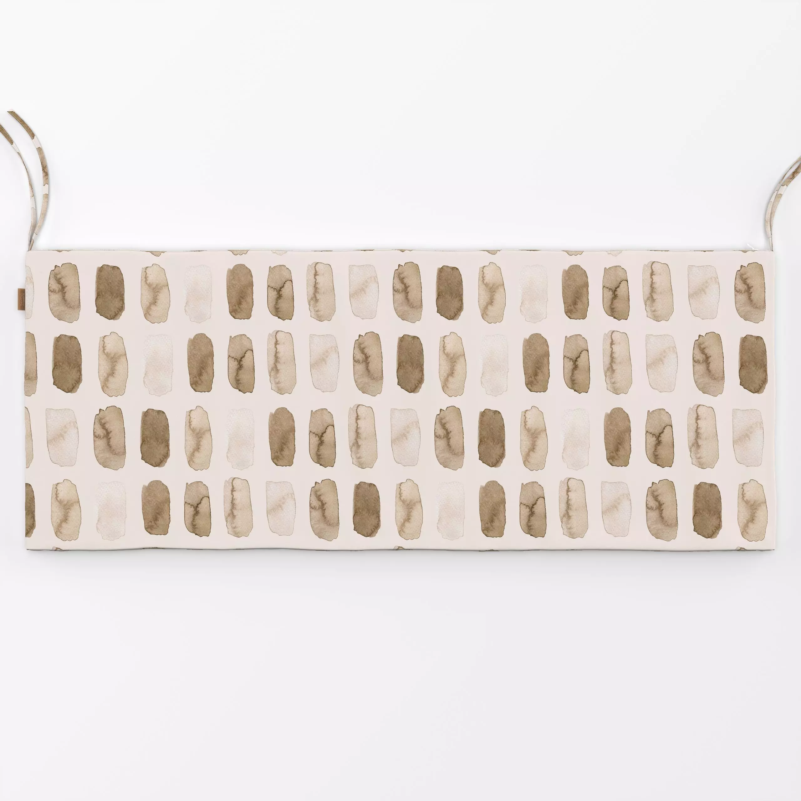 Bankauflage Aquarell Streifen Terrakotta - Symbole & Muster - von „Uta Naumann"; boho, Wasserfarben, Punkte, Streifen, skand...