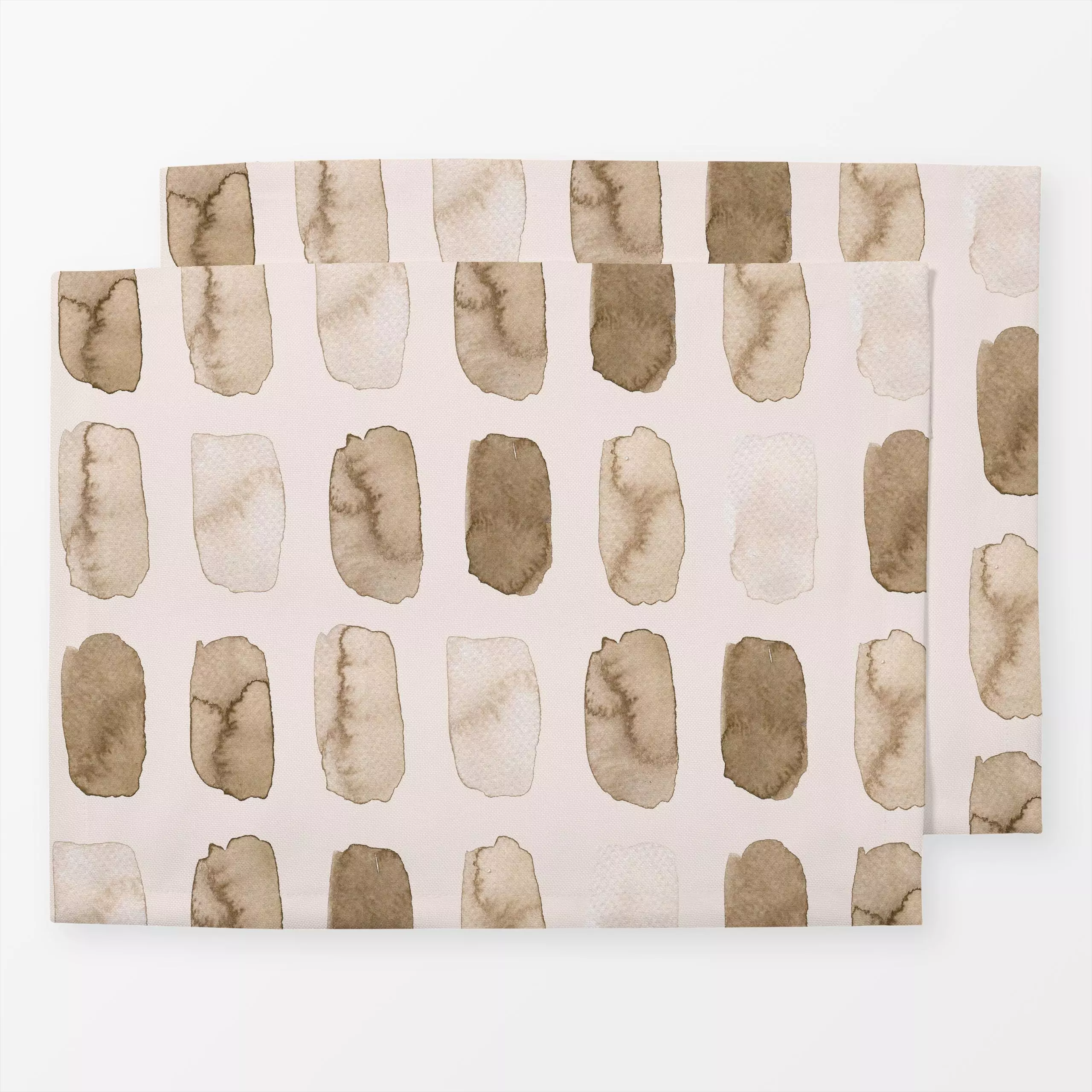 Tischset Aquarell Streifen Terrakotta - Symbole & Muster - von „Uta Naumann"; boho, Wasserfarben, Punkte, Streifen, skandina...