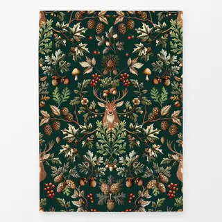 Geschirrtücher Woodland Wildlife Green