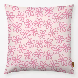 Kissen Blumen Muster Pink Beige