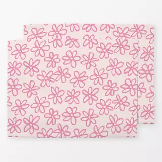 Tischset Blumen Muster Pink Beige