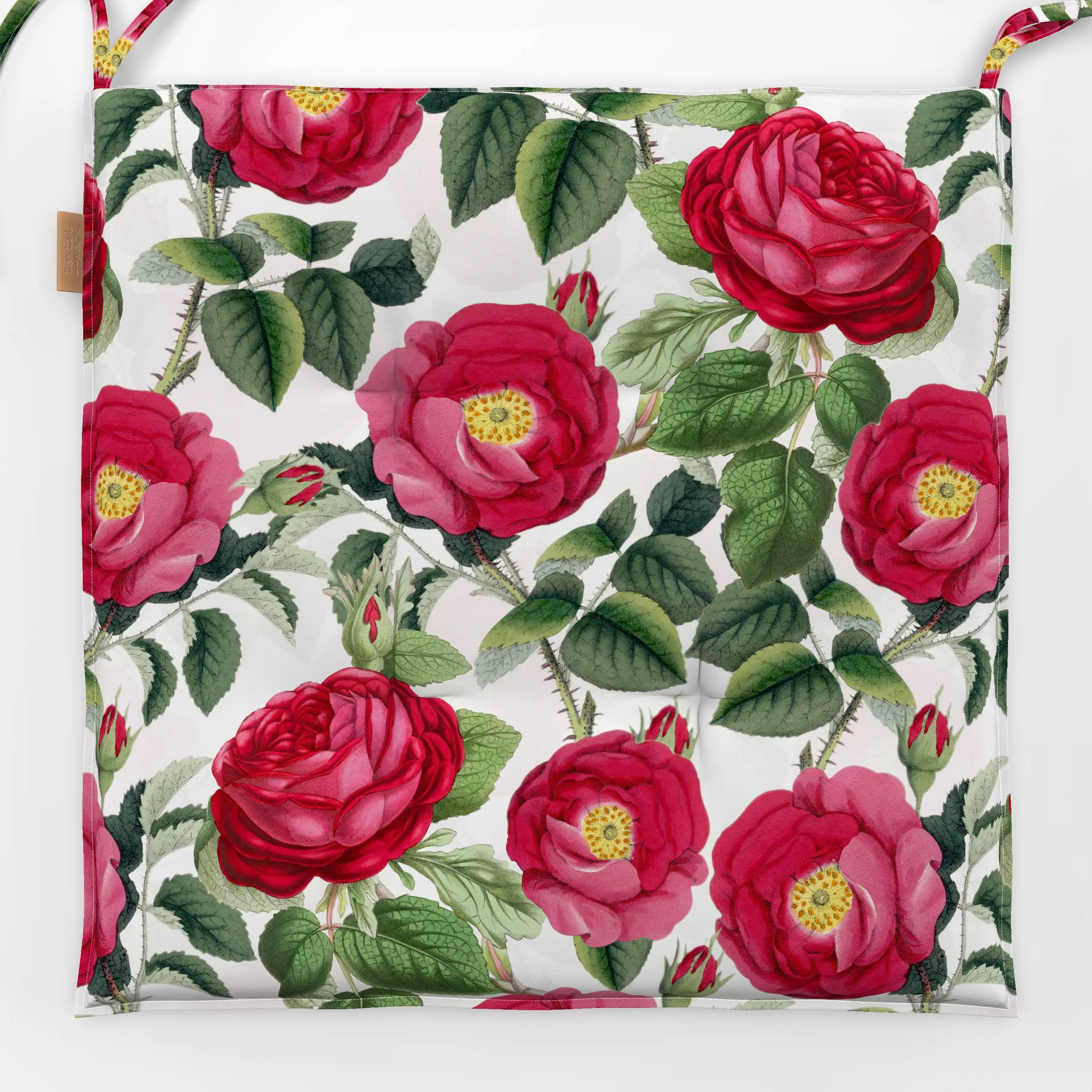 Sitzkissen Vintage Rosen - Blumen & Florales, Sommer - von „Uta Naumann"; boho, Muster, Natur, Blumen, Rosen, Garten, floral...