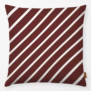 Kissen Candy Stripes brick and white