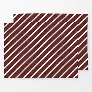 Tischset Candy Stripes brick and white