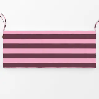 Bankauflage Burgunder-Pink breite Streifen