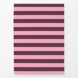 Geschirrtücher Burgunder-Pink breite Streifen