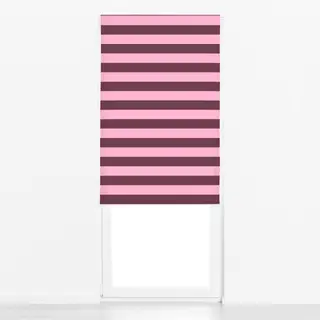 Raffrollo Burgunder-Pink breite Streifen