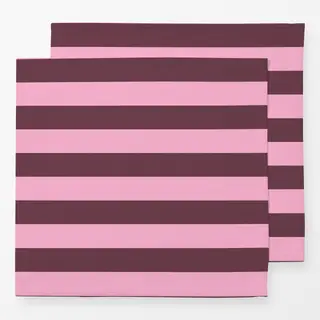 Servietten Burgunder-Pink breite Streifen