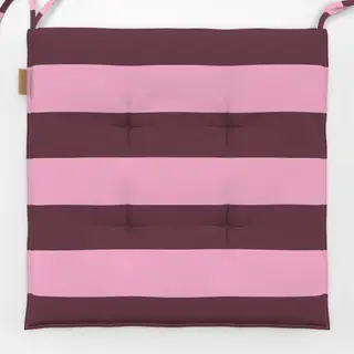 Sitzkissen Burgunder-Pink breite Streifen