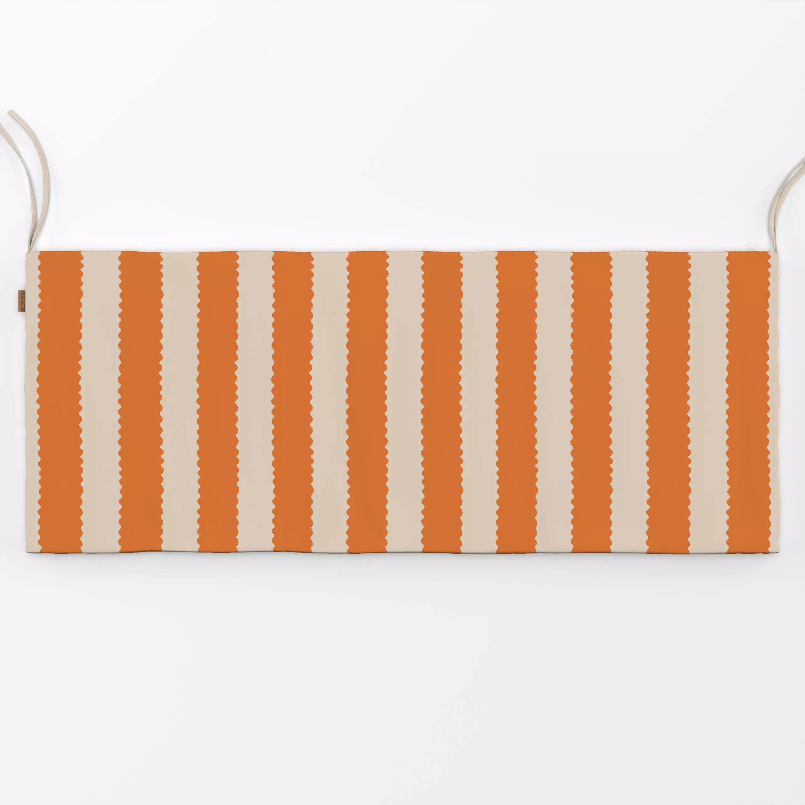 Bankauflage Streifen Wellen orange - Herbst, Winter, Symbole & Muster - von „Studio Kesse"