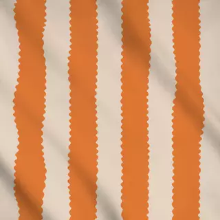 Meterware Streifen Wellen orange