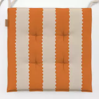 Sitzkissen Streifen Wellen orange