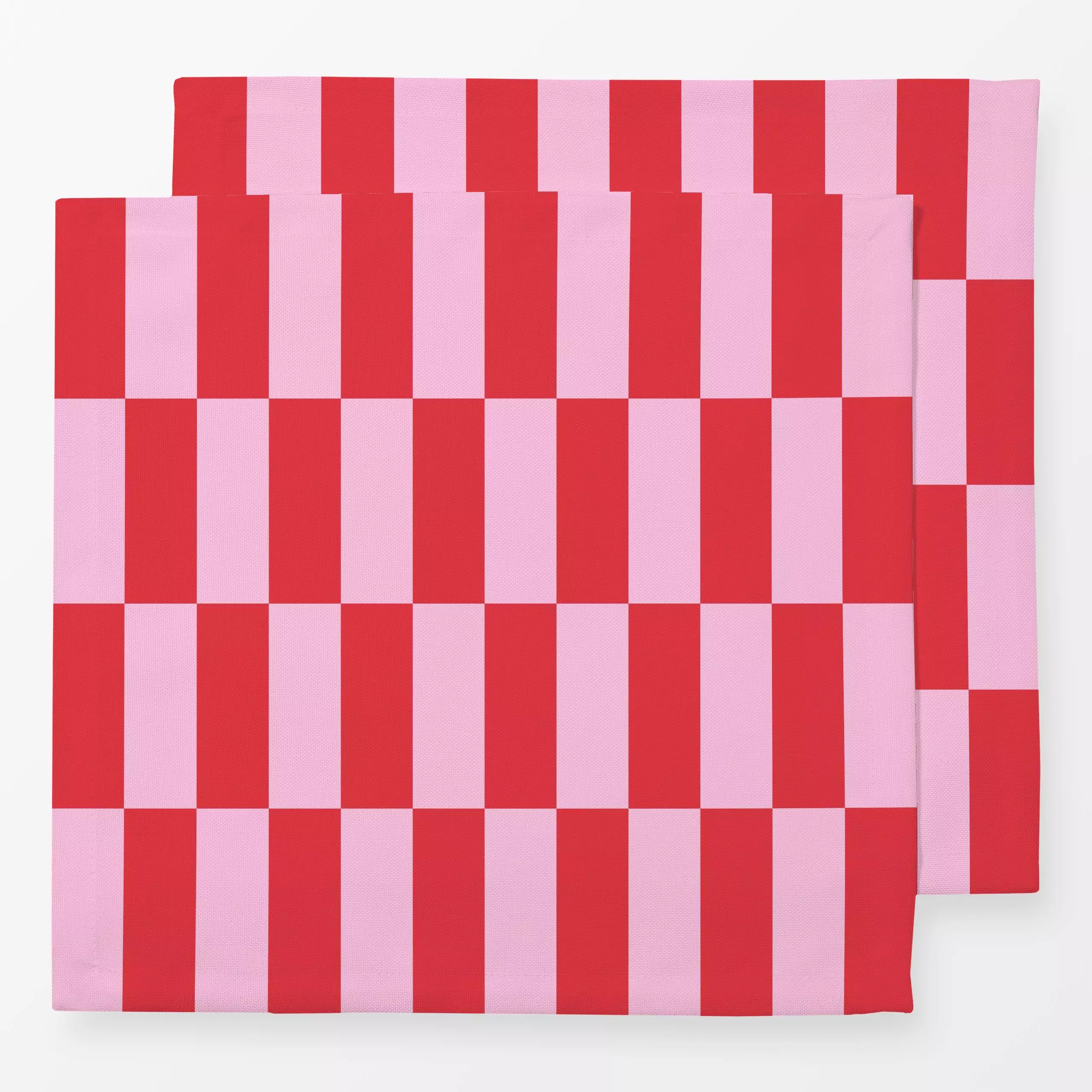 Servietten Color Blocks rosa rot - Symbole & Muster - von „Julia Schumacher"; Karo, pink, Karos, Weihnachtsbaeckerei, colorf...