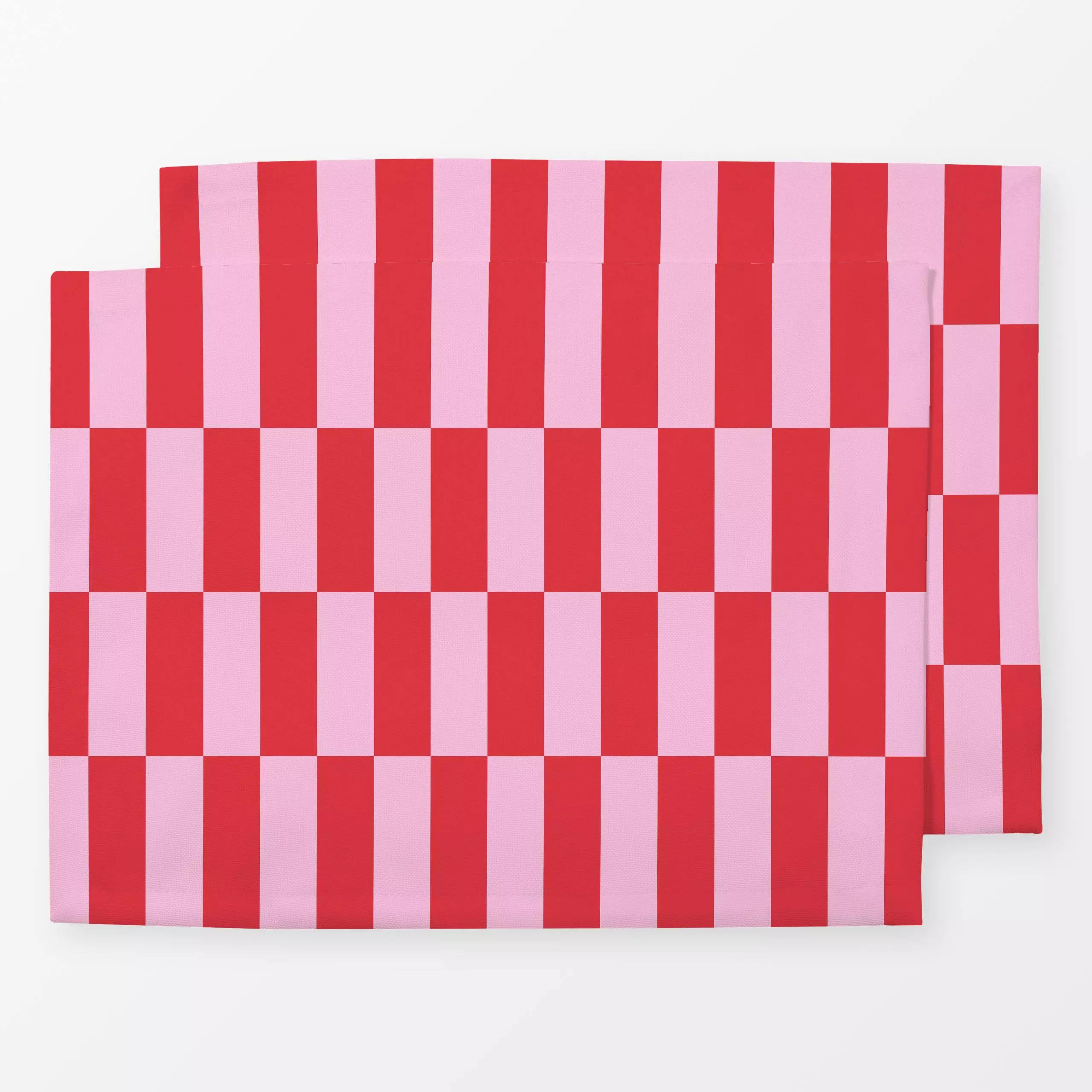 Tischset Color Blocks rosa rot - Symbole & Muster - von „Julia Schumacher"; Karo, pink, Karos, Weihnachtsbaeckerei, colorful...