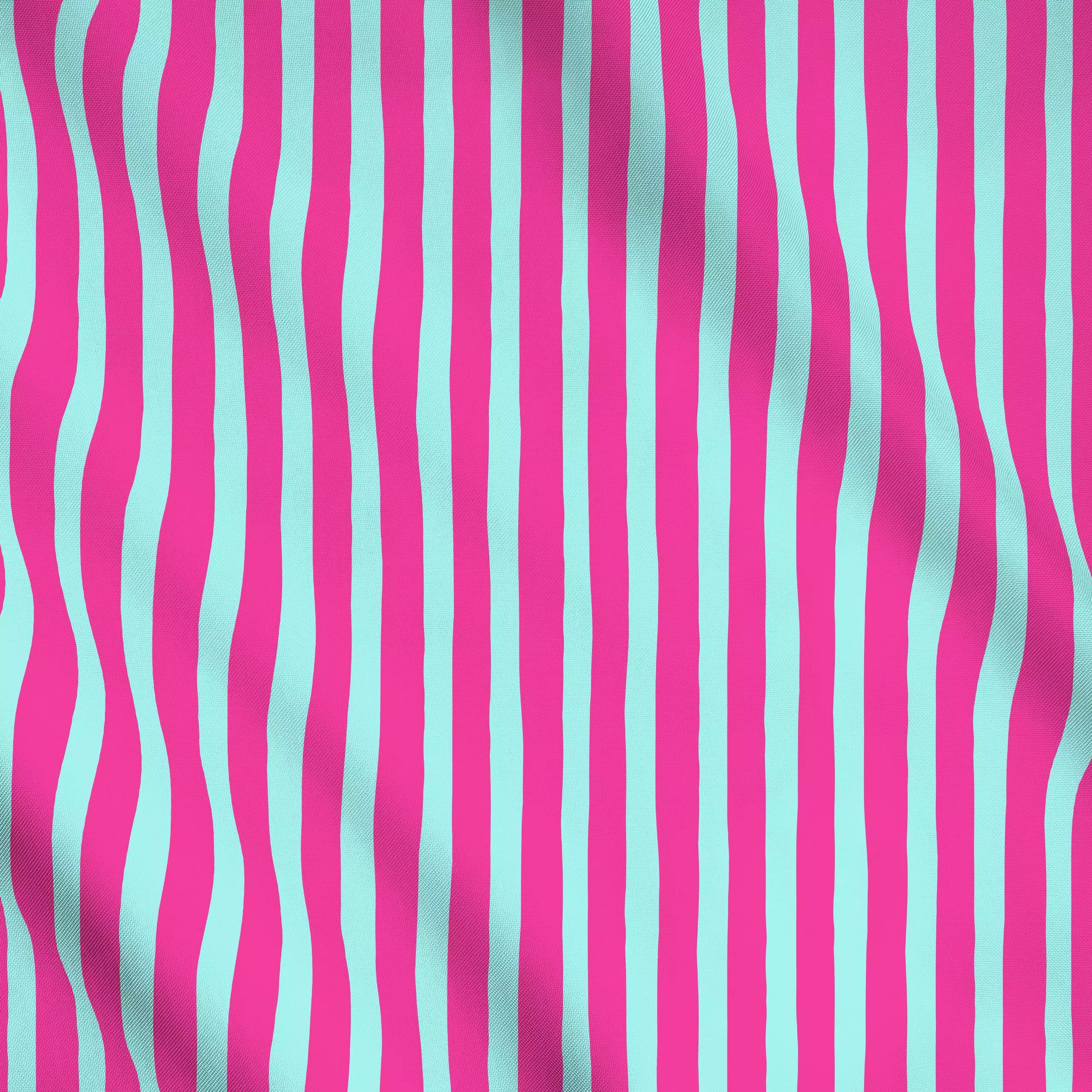Meterware Horizontal Stripes Teal Pink, gemustert, Sommer, von Andrea Haase